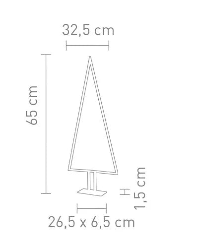 Sompex Pine LED-Tannenbaum 65 cm in Weiß – moderne beleuchtete Weihnachtsdeko aus Bambusholz – Weihnachtsdeko