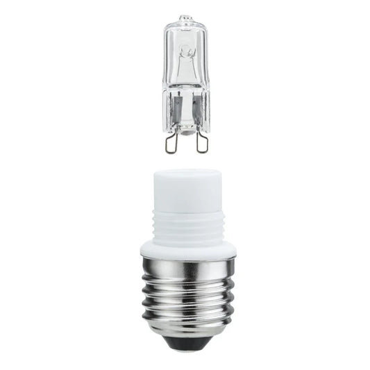 E27 Fassung mit Gewinde Adapter zu G9 inkl. Leuchtmittel 33W Paulmann 549.17 Sockelset