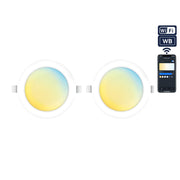 Aigostar smarte LED-Einbauleuchten – 2er-Set, 15 W, WLAN, 3000–6500 K – Hauptbild