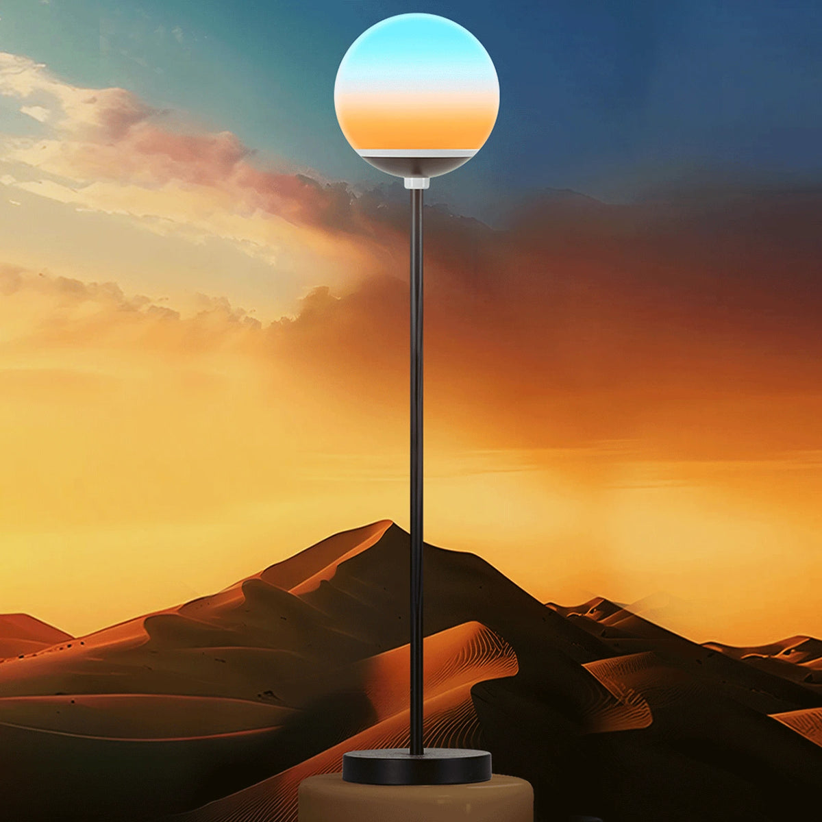 Aigostar Mirage smarte LED-Stehleuchte – 8 W RGB+CCT, Bluetooth Mesh, 150 cm – Produktansicht 3