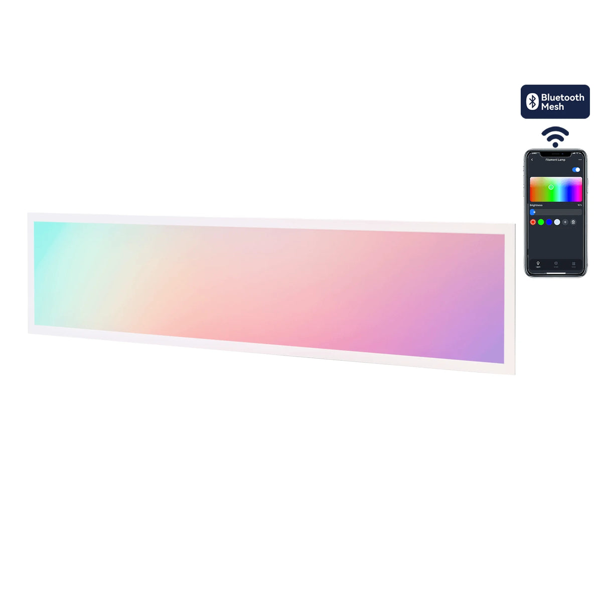 Aigostar Smart LED-Panel 1195 × 295 mm – 36 W, RGB+CCT, Bluetooth Mesh – Hauptbild