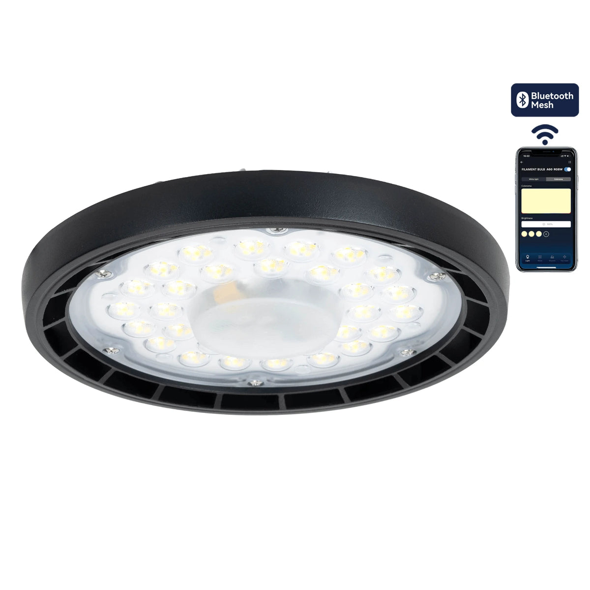 Aigostar smarte LED-Hallenleuchte 100 W – 6500 K, 10000 lm, IP65, Bluetooth Mesh – Hauptbild