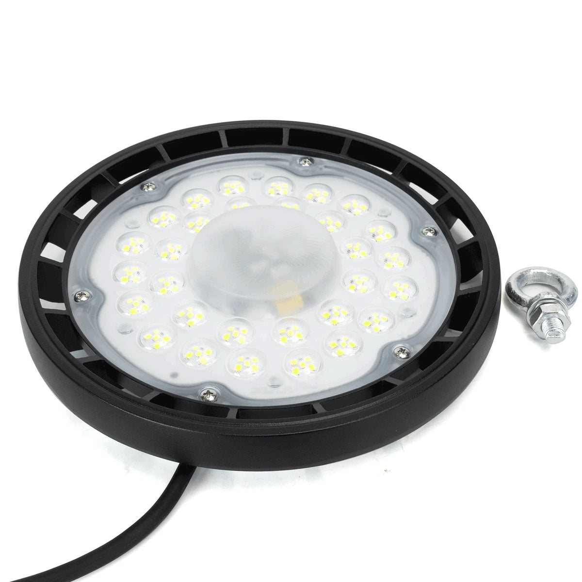 Aigostar smarte LED-Hallenleuchte 150 W – 6500 K, 15000 lm, IP65, Bluetooth Mesh – Produktansicht 3