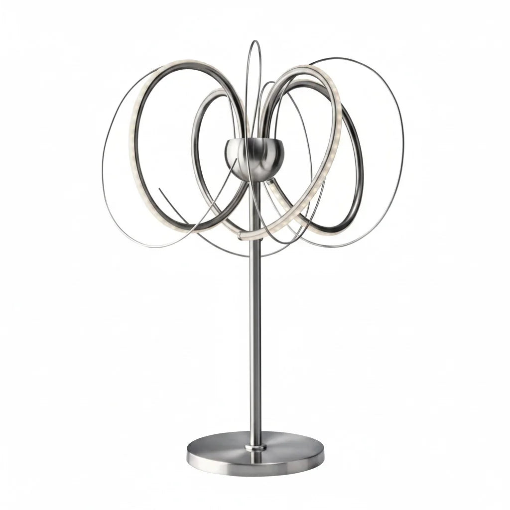 Design LED Tischlampe Apples geschwungen dimmbar Tischlampe