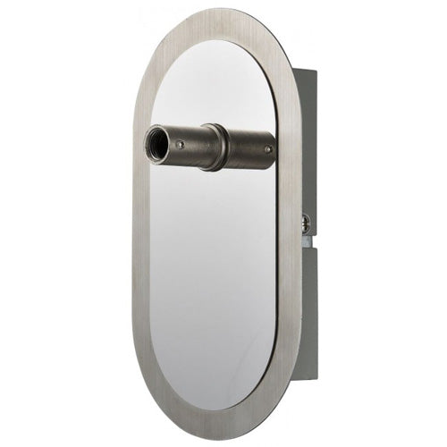 Armatur Wandlampe rund Metall gebürstet mit Schalter ESTO Vario Home