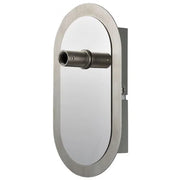 Armatur Wandlampe rund Metall gebürstet mit Schalter ESTO Vario Home