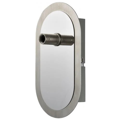 Armatur Wandlampe rund Metall gebürstet mit Schalter ESTO Vario Home