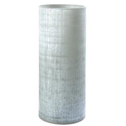 Hohe Blumenvase grau Vintage-Optik strukturiertes Glas mundgeblasen 35cm mundgeblasen, Handwerkskunst