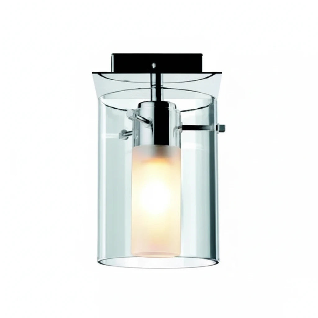 Glas Deckenleuchte / Anbauleuchte Tribeca C2 Chrom – Deckenleuchte E14