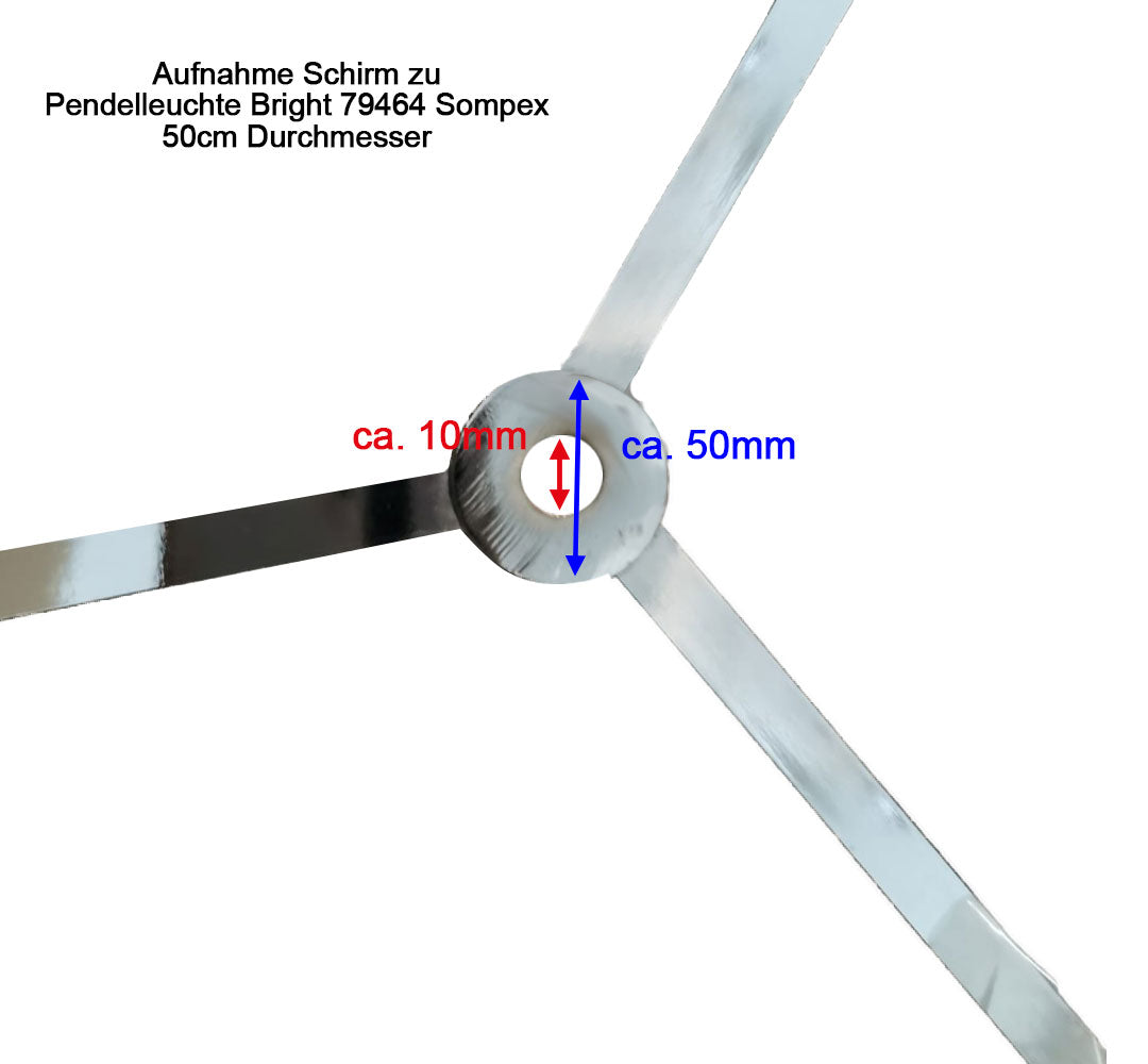 Lampenschirm aus Acryl silber 50cm Ersatzschirm Hängelampe