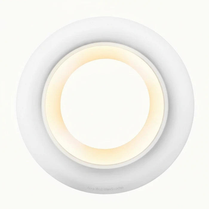 LED Wandleuchte rund weiß Aura Wall Effektleuchte – Wandleuchte LED