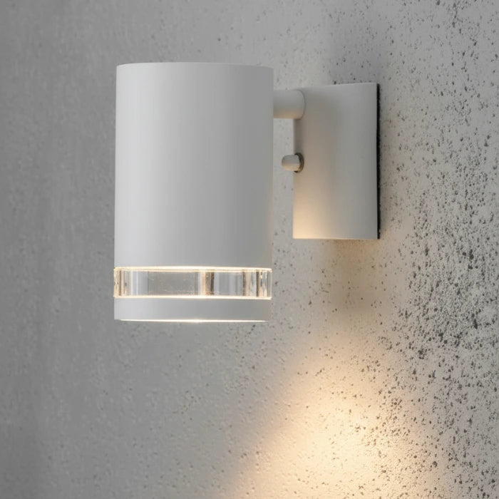 Außen-Wandstrahler Modena weiß Alu Glas IP44