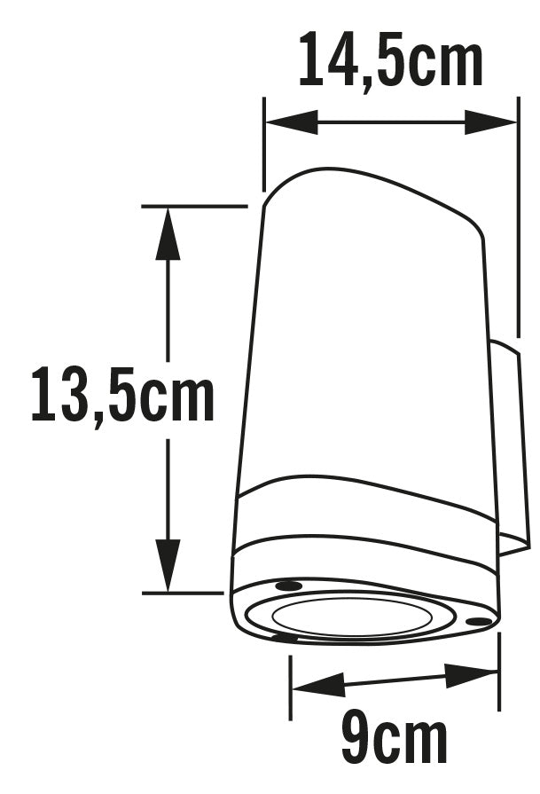 Außen-Wandstrahler Modena weiß Alu Glas IP44
