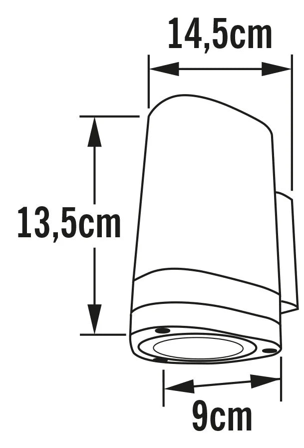 Außen-Wandstrahler Modena weiß Alu Glas IP44