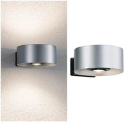 Paulmann LED Außenwandleuchte Cone 796.75 Up & Down aus rostfreiem Aluminium in Silber Anthrazit