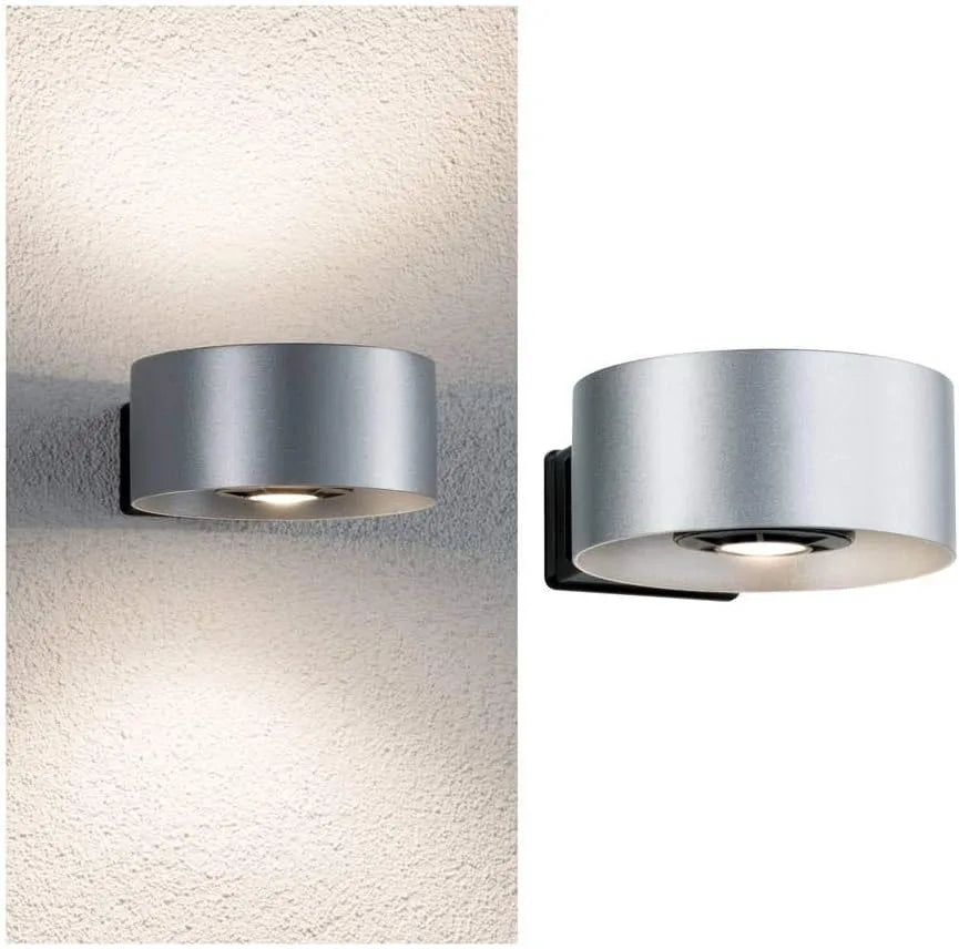 Paulmann LED Außenwandleuchte Cone 796.75 Up & Down aus rostfreiem Aluminium in Silber Anthrazit