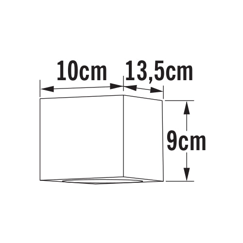 Außenwandleuchte Modena Square Up & Down Light silbergrau IP44