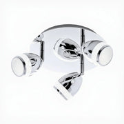 Deckenlampe Badezimmer 3flg IP44 Chrom Glitzer – Deckenleuchte dimmbar