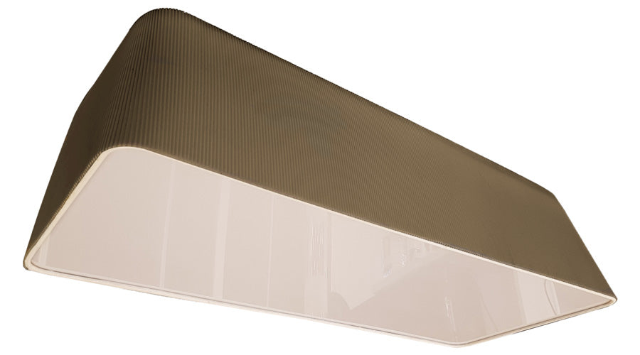 XXL Lampenschirm Plissee braun rechteckig mit Sichtblende – Lampenschirm Stoff, konisch