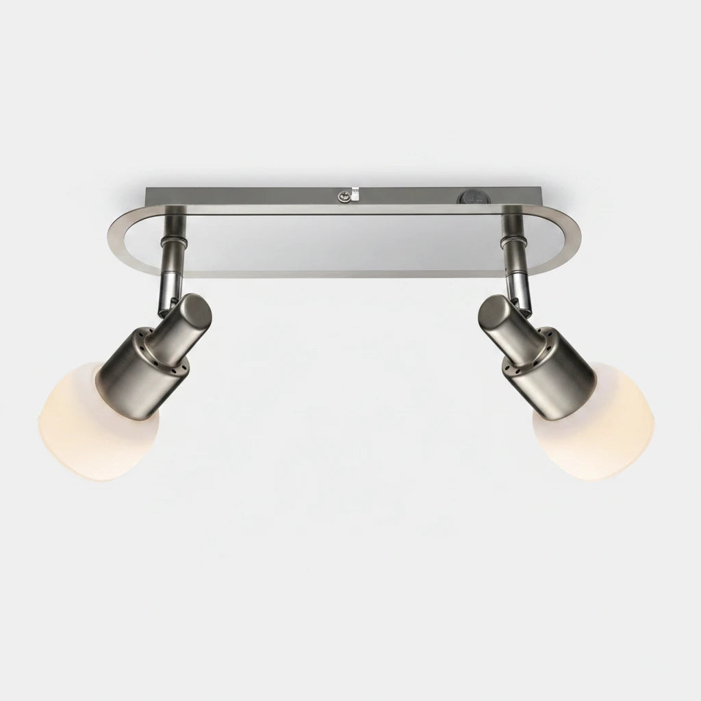 Armatur Wandlampe 2 flammig 28cm rund mit Schalter