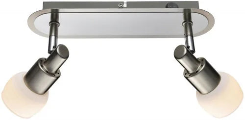 Armatur Wandlampe 2 flammig 28cm rund mit Schalter
