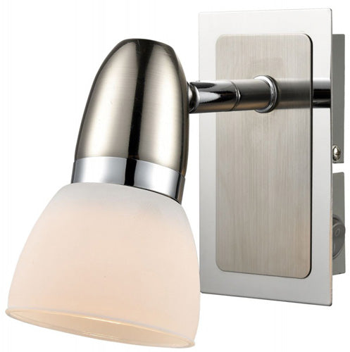 Armatur Wandlampe eckig mit Schalter Chrom ESTO Vario Home