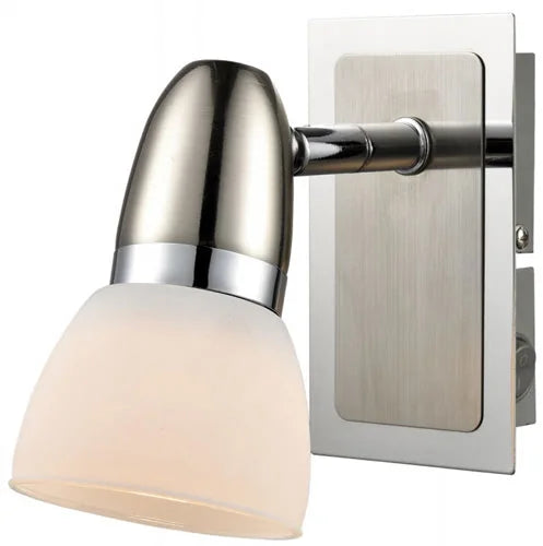 Armatur Wandlampe eckig mit Schalter Chrom ESTO Vario Home