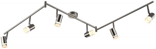 Armatur Deckenlampe 6flg Stangensystem rund Chrom 1,8m