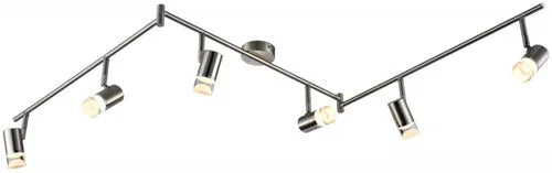 Armatur Deckenlampe 6flg Stangensystem rund Chrom 1,8m