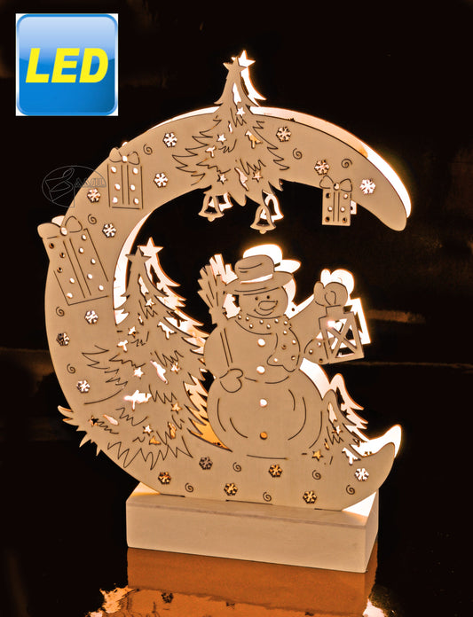 Beleuchtete LED Holzsilhouette