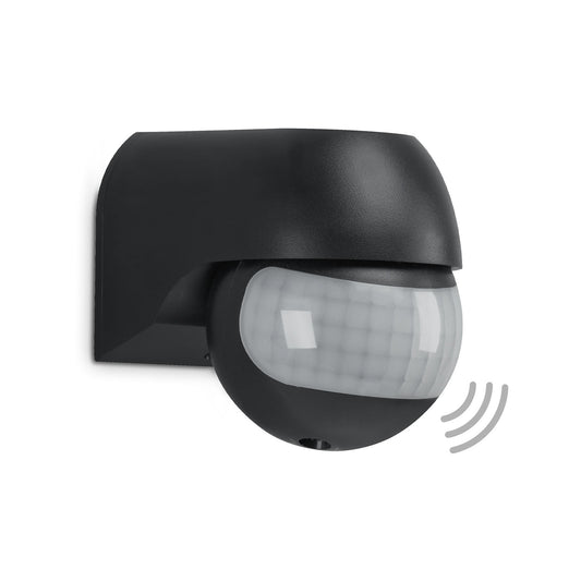 Bewegungsmelder für außen schwarz Reichweite 12m 180° IP44 