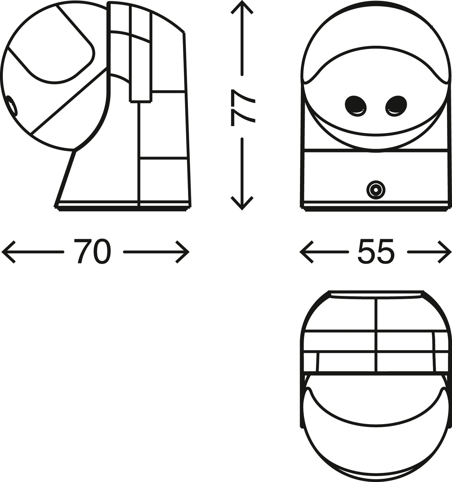 Bewegungsmelder für außen schwarz Reichweite 12m 180° IP44 