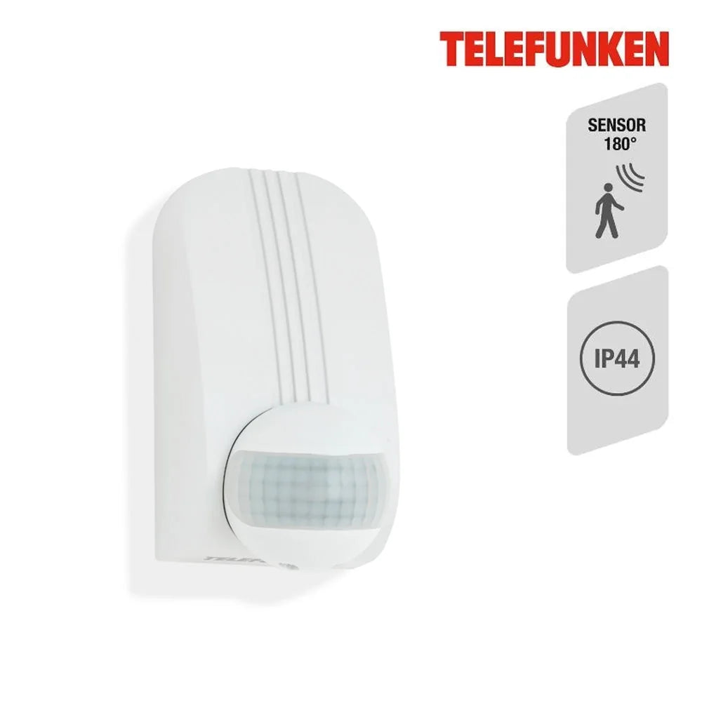 Bewegungsmelder auch für Eckmontage weiß Reichweite 12m 180° IP44 