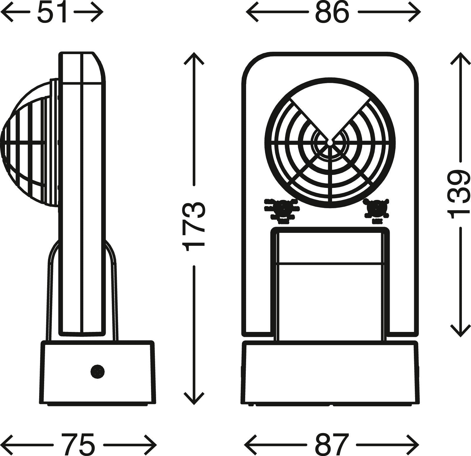 Bewegungsmelder für außen schwarz 20m Reichweite 360° IP65 Dauerlichtfunktion