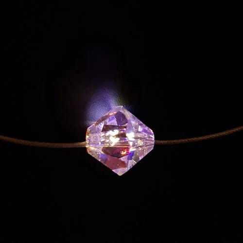 Leuchtende Halskette – Bicone (geschliffen) – Weiß – Swarovski® Elements