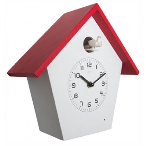 Design Kuckucksuhr modern bunt Birdy Rot Nextime
