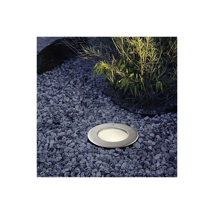 Bodeneinbauleuchte für Außen Edelstahl 14x29cm - GU10 9W IP67 - EGLO Riga 3