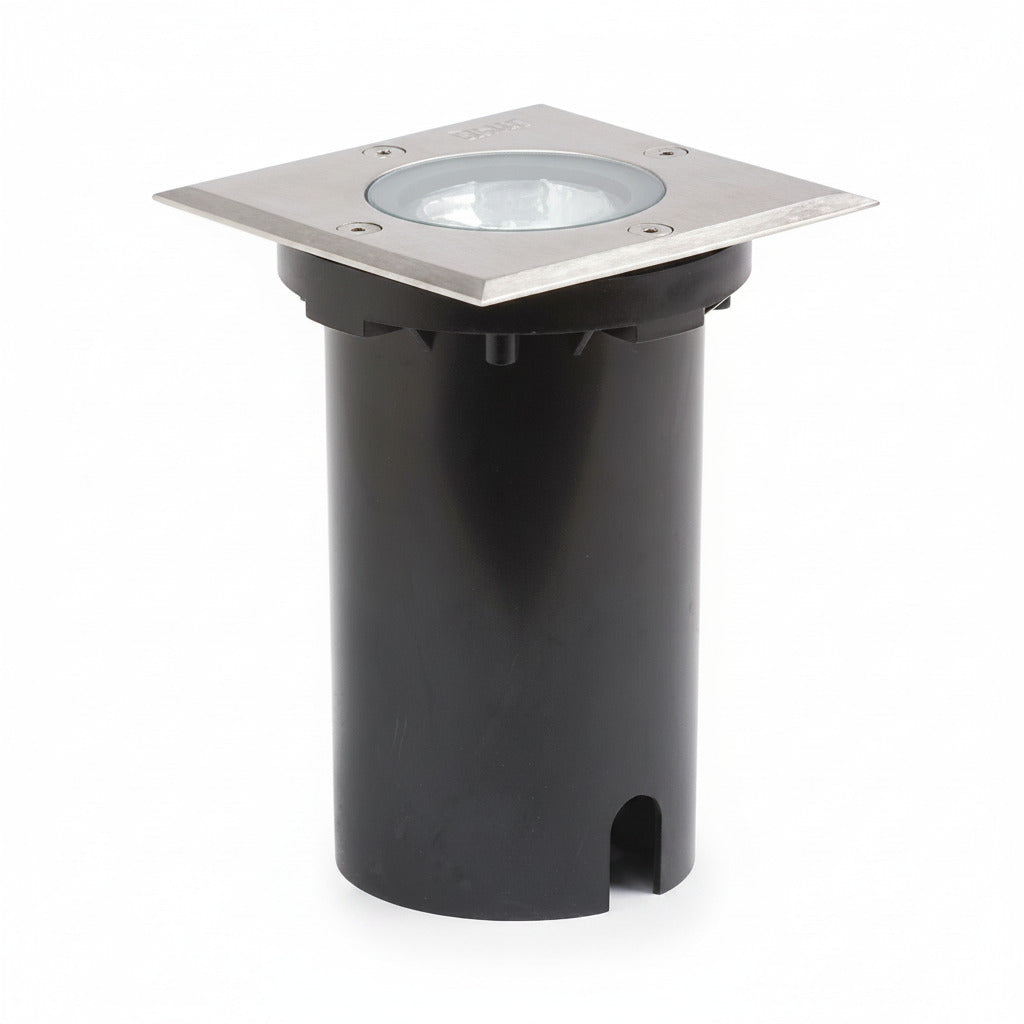 Halogen Bodeneinbaustrahler außen eckig befahrbar IP65 – Einbaustrahler IP65