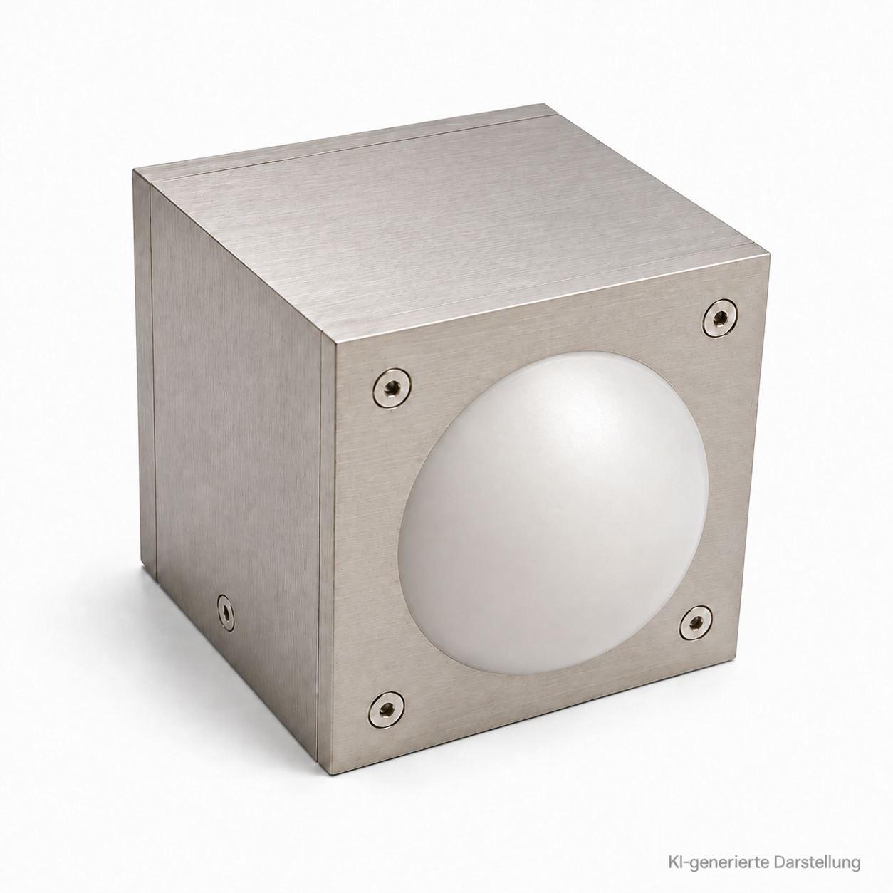 Brilliant Lens LED-Wandleuchte G90148/13 in Eisen mit gewölbtem Diffusor in seitlicher Produktansicht