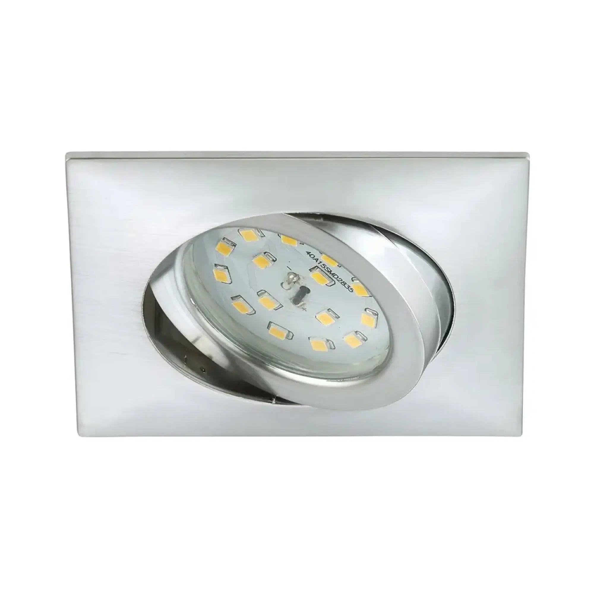 LED Einbau Spot Decke schwenkbar Alu eckig ohne Trafo – Einbaustrahler IP23, schwenkbar, dimmbar, 68mm