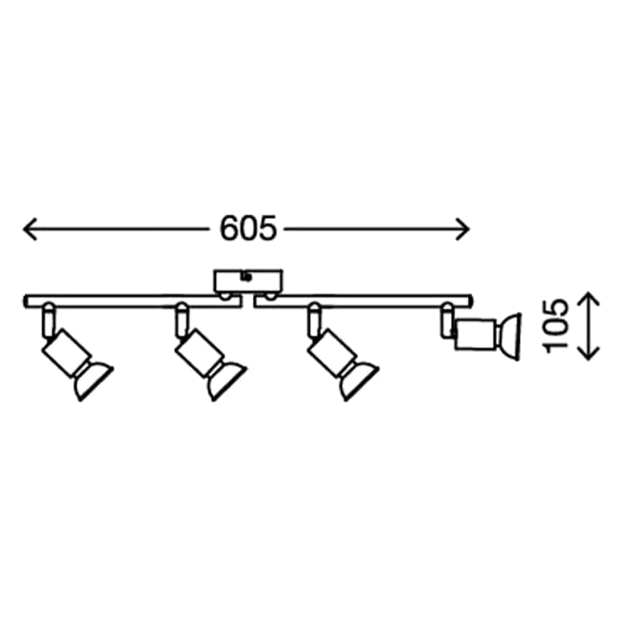 Briloner SIMPLE LED-Deckenstrahler Weiß 4-flammig – GU10 schwenkbar