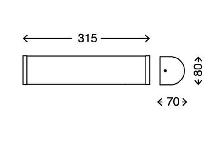 Bad Wandleuchte Milchglas Spiegellampe 2x E14 31,5cm