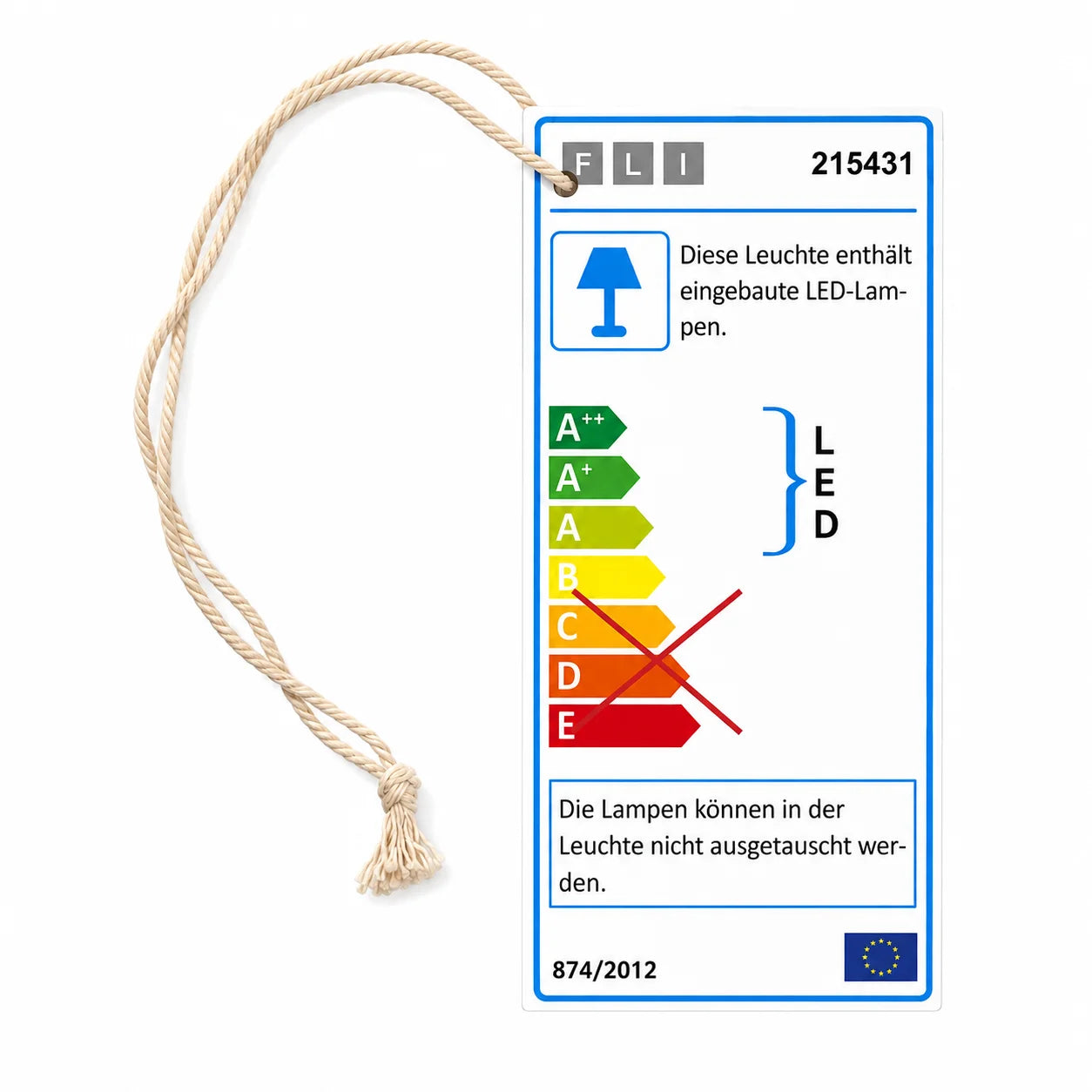 LED-Hinweis für die BUBBLE Wandleuchte 215431 mit fest eingebautem, nicht austauschbarem LED-Modul