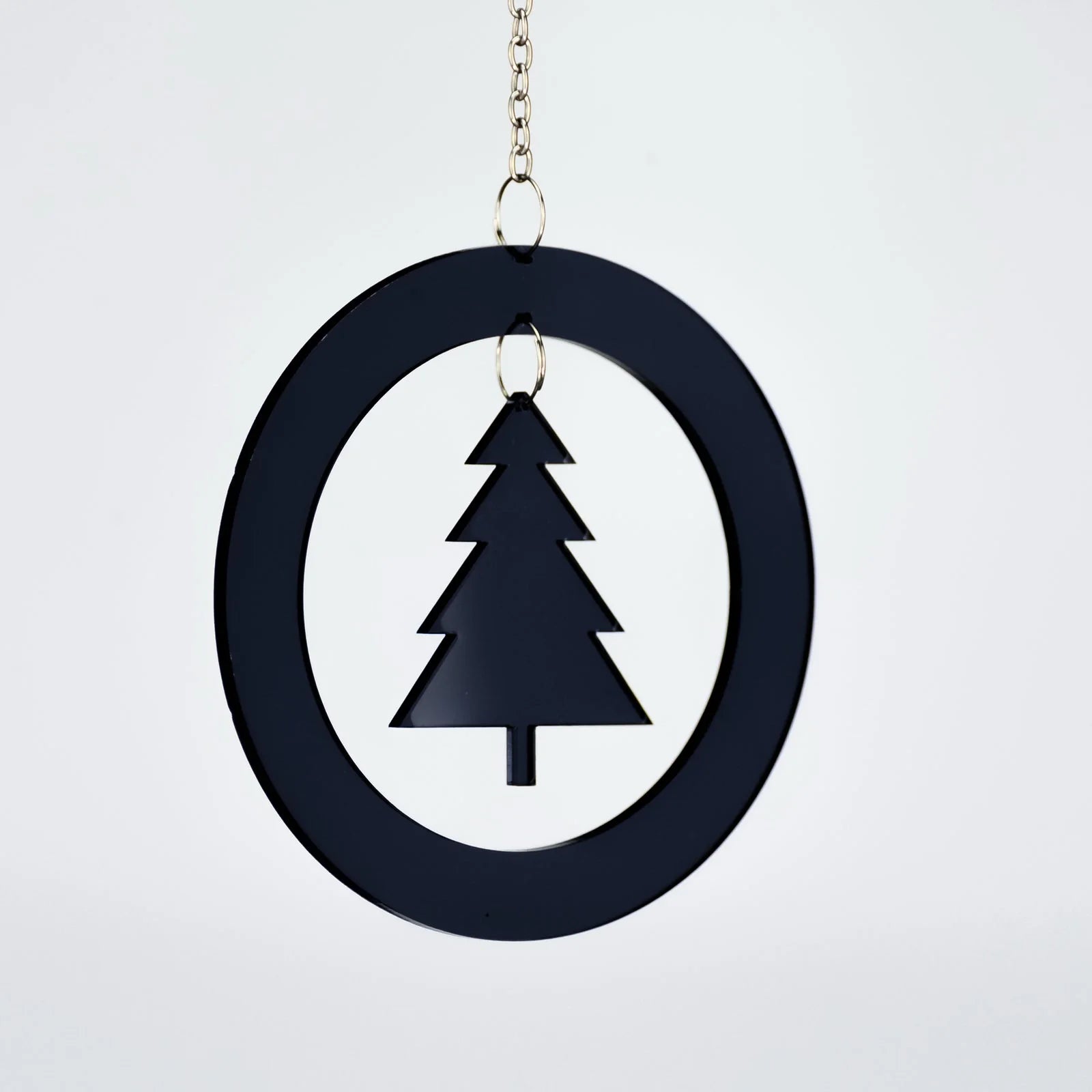 Christbaum Schmuck Weihnachtsbaum schwarz 2854 Acryl Fensterhanger – stilvolles Wohnaccessoire & Dekoartikel aus Europa