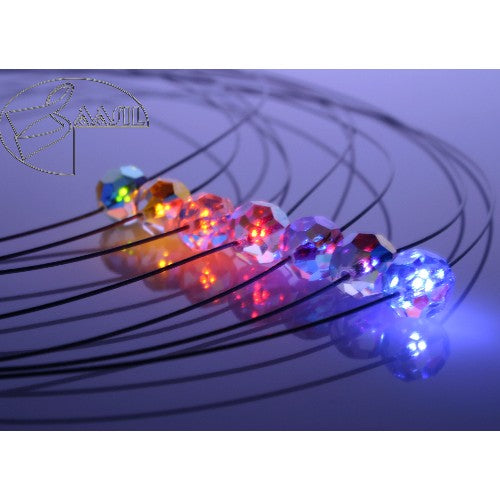Leuchtende Halskette – Ball (geschliffen) – Blau – Swarovski® Elements