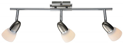 Armatur Deckenlampe 3 flammig 55cm Chrom eckig