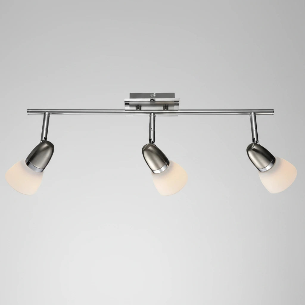 Armatur Deckenlampe 3 flammig 55cm Chrom eckig