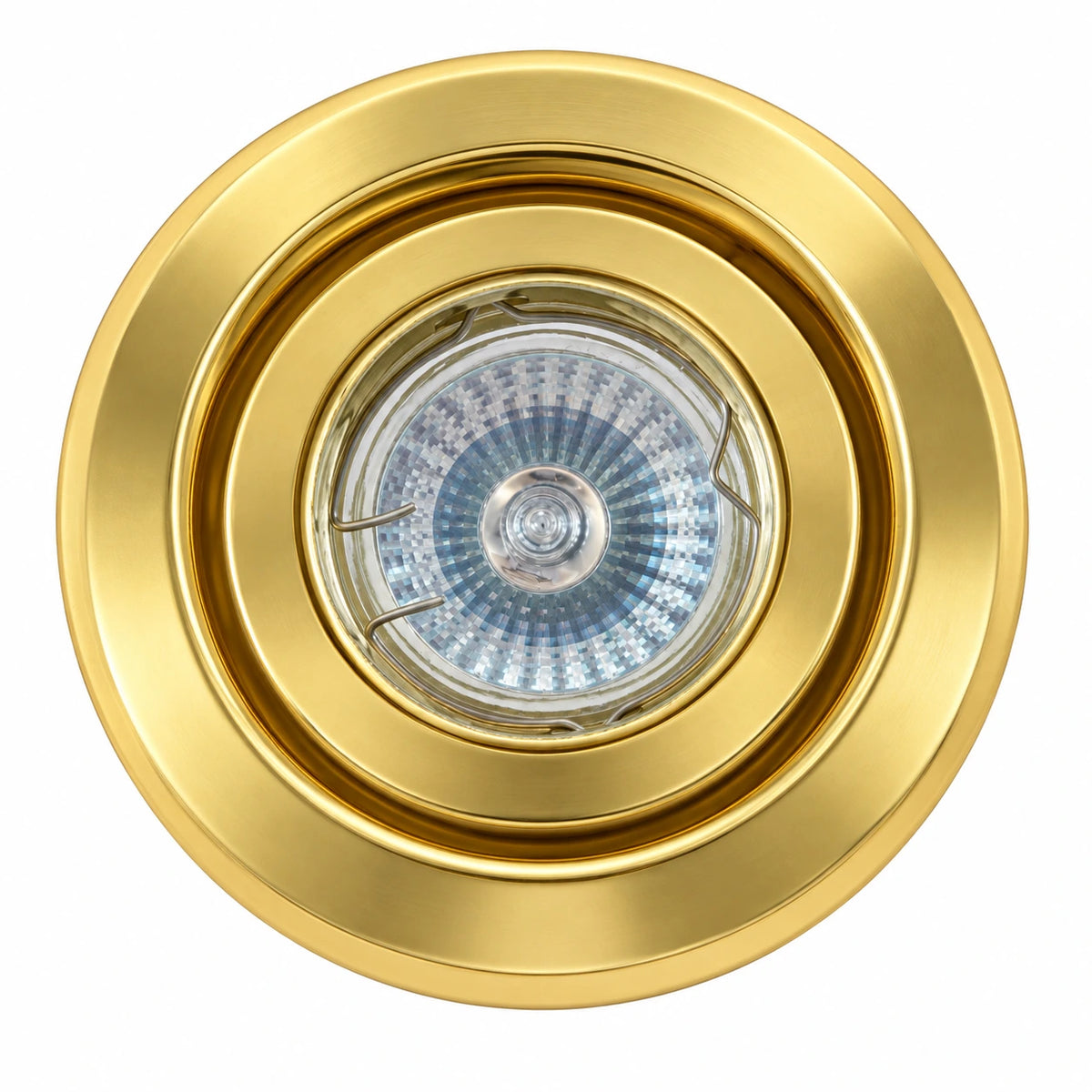 Goldener Einbaustrahler schwenkbar für MR16 GU5.3 12V Halogen