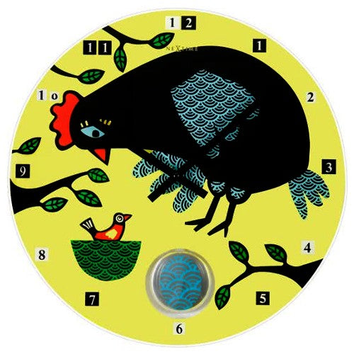 Design Glas Wanduhr Küchenuhr gelb Nextime 8132