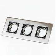Downlight eckig 3x50W GU10 230V Einbaustrahler Burn – Einbaustrahler IP20, schwenkbar, 68mm
